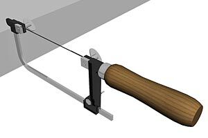 saw blade in frame